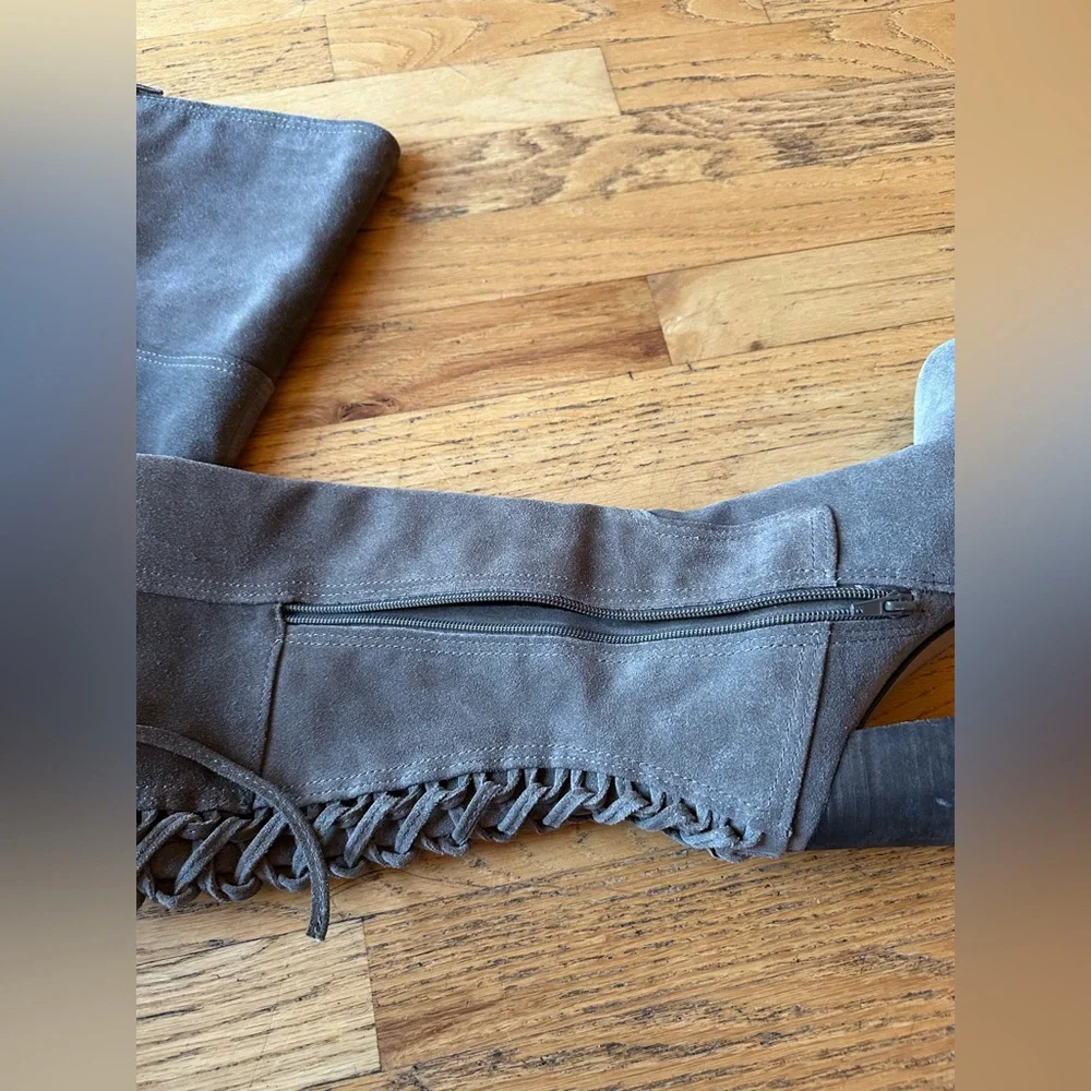 Vince Camuto over the knee Talla boot light brown lace back 9 - Picture 5 of 5